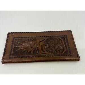 Vintage Avelar Genuine Leather Guadalajara, Mexico Checkbook/ Wallet
